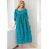 Only Necessities Plus Size Print Lounger(Dusty Indigo Hibiscus)