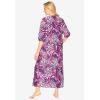 Only Necessities Plus Size Print Lounger(Plum Burst Mixed Animal)