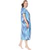 Only Necessities Plus Size Short Print Shirred Lounger(Waterfall Paisley)