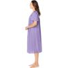 Only Necessities Plus Size Short Silky Lace-Trim Gown(Paradise Pink)
