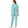 Only Necessities Plus Size Silky 2-Piece PJ Set(Black)
