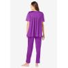 Only Necessities Plus Size Silky 2-Piece PJ Set(Dark Berry Animal)