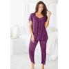 Only Necessities Plus Size Silky 2-Piece PJ Set(Fresh Berry)