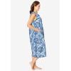 Only Necessities Plus Size Sleeveless Print Lounger(Aqua Mosaic)