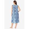 Only Necessities Plus Size Sleeveless Print Lounger(Aqua Mosaic)