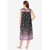 Only Necessities Plus Size Sleeveless Print Lounger(Black Floating Hearts)