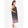 Only Necessities Plus Size Sleeveless Print Lounger(Black Jungle)