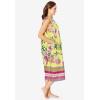 Only Necessities Plus Size Sleeveless Print Lounger(Bright Yellow Hummingbird)