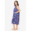 Only Necessities Plus Size Sleeveless Print Lounger(Dark Navy Butterfly)