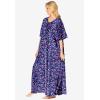 Only Necessities Plus Size Sweeping Printed Lounger(Evening Blue Ombre Vine)