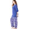 Only Necessities Plus Size Thermal PJ Set(Red White Plaid)