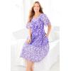 Only Necessities Plus Size Tiered Print Lounger(Pool Blue Floral)