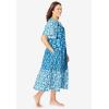 Only Necessities Plus Size Tiered Print Lounger(Pool Blue Floral)