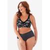 Plus Size Full Coverage Microfiber Panty 3-Pack(Watercolor Floral Pack)