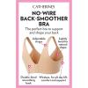 Women’s Plus Size Wireless Back Smoothing Bra(Ivory)