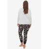 ellos Plus Size Cotton Spandex Pull On Sleep Legging(Heather Charcoal Star)