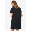 ellos Plus Size Cotton Spandex Vneck Short Sleeve Sleep Shirt(Black Coffee Time)