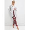 ellos Plus Size Plaid Flannel Sleep Pants(Midnight Berry Plaid)