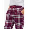 ellos Plus Size Plaid Flannel Sleep Pants(Red Tartan Plaid)