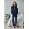 ellos Plus Size Stretch Velour Zip Front Long Sleeve Jacket With Hood(Black)