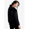 ellos Plus Size Stretch Velour Zip Front Long Sleeve Jacket With Hood(Fig)