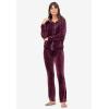 ellos Plus Size Velour Bootcut Lounge Pants(Black)