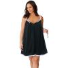 Amoureuse Plus Size Babydoll Ruffle Gown(Black)