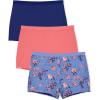 Comfort Choice Plus Size Boy Short 3-Pack(Coral Rose Pack)