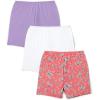Comfort Choice Plus Size Stretch Cotton Boxer 3-Pack(Coral Butterfly Pack)