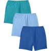 Comfort Choice Plus Size Stretch Cotton Boxer 3-Pack(Vibrant Blue Pack)