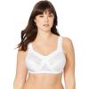 Comfort Choice Women’s Plus Size Easy Enhancer Wireless Bra(White)
