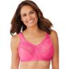 Comfort Choice Women’s Plus Size Lace Minimizer Bra(Peony Petal)