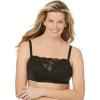 Comfort Choice Women’s Plus Size Lace Wireless Cami Bra(Black)