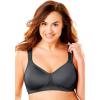Comfort Choice Women’s Plus Size Microfiber Wireless Lightly Padded T-Shirt(Black)