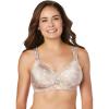 Comfort Choice Women’s Plus Size Microfiber Wireless Lightly Padded T-Shirt(Light Taupe Willow)