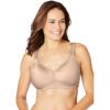 Comfort Choice Women’s Plus Size Microfiber Wireless Lightly Padded T-Shirt(Nude)