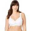 Comfort Choice Women’s Plus Size Microfiber Wireless Lightly Padded T-Shirt(White)