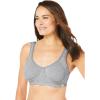 Comfort Choice Women’s Plus Size Out Wire Bra(Heather Grey)