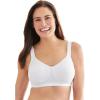 Comfort Choice Women’s Plus Size Wireless Microfiber T-Shirt Bra(White)