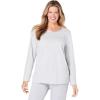 Dreams & Co. Plus Size Satin Trim Sleep Tee(Heather Grey)