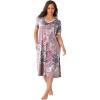 Dreams & Co. Plus Size Short T-Shirt Lounger(Ivory Patchwork)