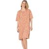 Dreams & Co. Plus Size Short-Sleeve Sleepshirt(Honey Peach Floral)