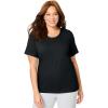 Dreams & Co. Plus Size Sleep Tee(Black)