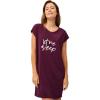 Ellos Plus Size Cap Sleeve Sleep Shirt(Midnight Berry)
