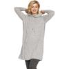 Ellos Plus Size Funnel-Neck Lounge Sweatshirt Tunic(Marled Grey)