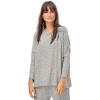Ellos Plus Size Marled Boxy Lounge Top(Marled Grey)
