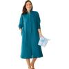 Only Necessities Plus Size Fleece Snap-Front Robe