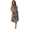 Only Necessities Plus Size Sleeveless Print Lounger(Black Jungle)
