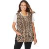 Only Necessities Plus Size Snap-Front Apron(Classic Leopard)