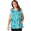 Only Necessities Plus Size Snap-Front Apron(Deep Teal Hearts)